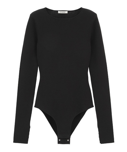 CLANE(クラネ)の「CLANE/クラネ/BACK ROUND CUT OUT KNIT BODYSUITS(ニット/セーター・レディース・ブラック/ピンク/アイボリー・1)」の2枚目の写真