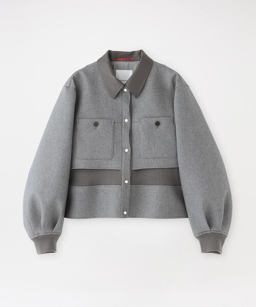 LOVELESS(ラブレス)の「ボンディングペプラムブルゾン(ブルゾン・レディース・ホワイト系その他/ブラウン系その他5/ライトグレー・34/36)」の2枚目の写真