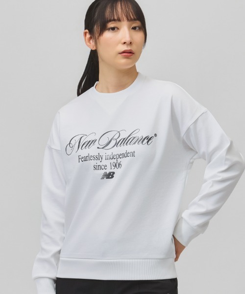 NEW BALANCE（ニューバランス）の「ニューバランス New Balance SWEAT CREW NECK PULLOVER（スウェット・レディース・ブラック/ベージュ/ホワイト・L/M/S）」の2枚目の写真