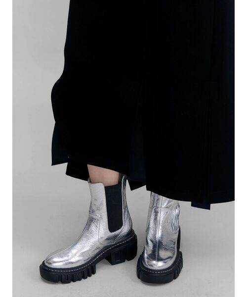 UN3D.（アンスリード）の「ORIGAMI PLEATS BOOTS（ブーツ・レディース・ブラック/シルバー・37/36/38）」の6枚目の写真