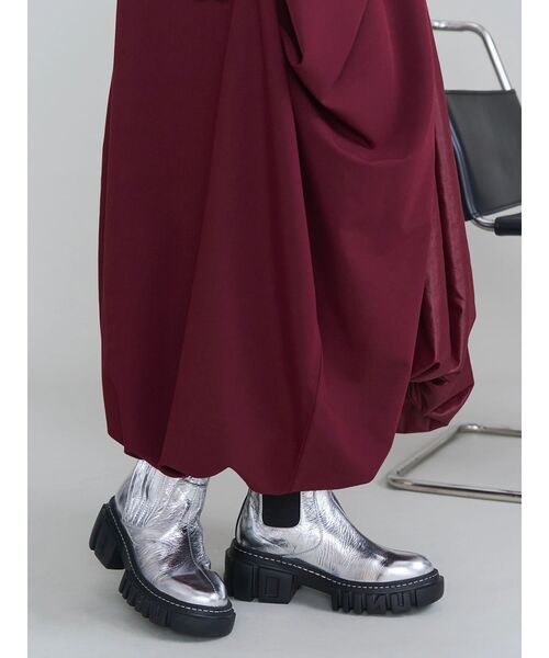 UN3D.（アンスリード）の「ORIGAMI PLEATS BOOTS（ブーツ・レディース・ブラック/シルバー・37/36/38）」の9枚目の写真