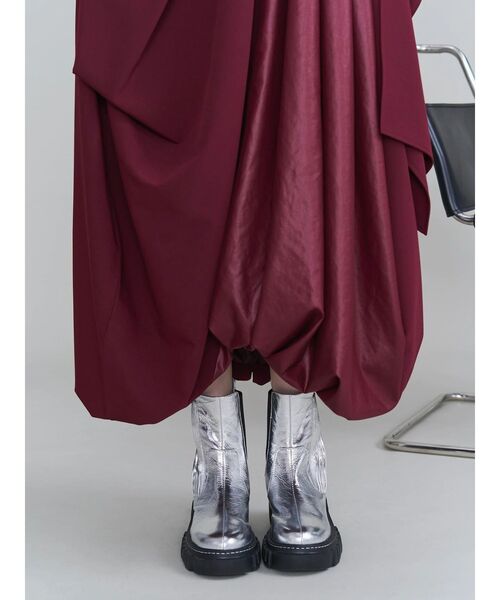 UN3D.（アンスリード）の「ORIGAMI PLEATS BOOTS（ブーツ・レディース・ブラック/シルバー・37/36/38）」の10枚目の写真