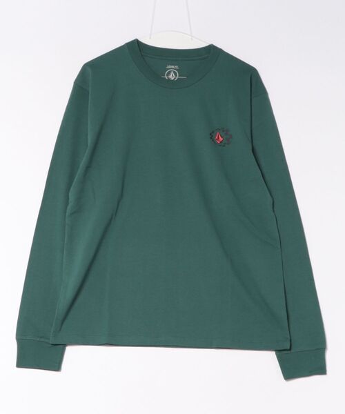 VOLCOM(ボルコム)の「VOLCOM メンズ VEGA LS ロンT 【2026年秋冬モデル】/ボルコムワンポイントロゴ長袖ロンT(Tシャツ/カットソー・メンズ・グリーン/ホワイト/チャコールグレー・MEDIUM/LARGE/X-LARGE)」の3枚目の写真