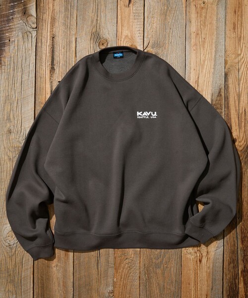 KAVU(カブー)の「KAVU/カブー 限定展開 KAVU×FREAK'S STORE / カブ― 別注 クルードッグ フォトプリント クルーネック スウェット(Tシャツ/カットソー・メンズ・グレイッシュベージュ/スミクロ/ピンク/アッシュグレー・LARGE/SMALL/MEDIUM)」の12枚目の写真