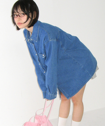 BUTTON POCKET DENIM SHIRT MEDIUM BLUE
