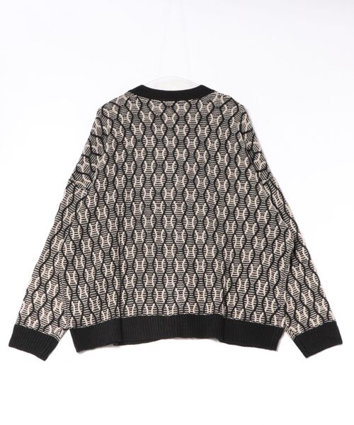 antiqua（アンティカ）の「カーディガン（ニット/セーター・レディース・ブラック×グレー/ブラック×ベージュ・ONESIZE）」の3枚目の写真