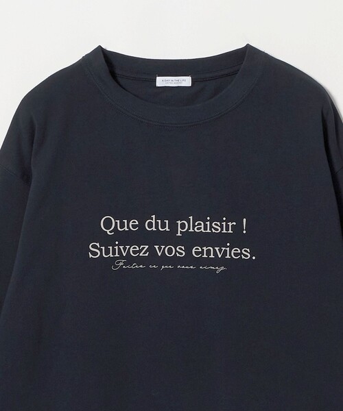 A DAY IN THE LIFE UNITED ARROWS（アデイインザライフユナイテッドアローズ）の「ロゴ プリント カットソー ＜A DAY IN THE LIFE＞（Tシャツ/カットソー・レディース・ネイビー/オフホワイト/モカ・FREE）」の5枚目の写真