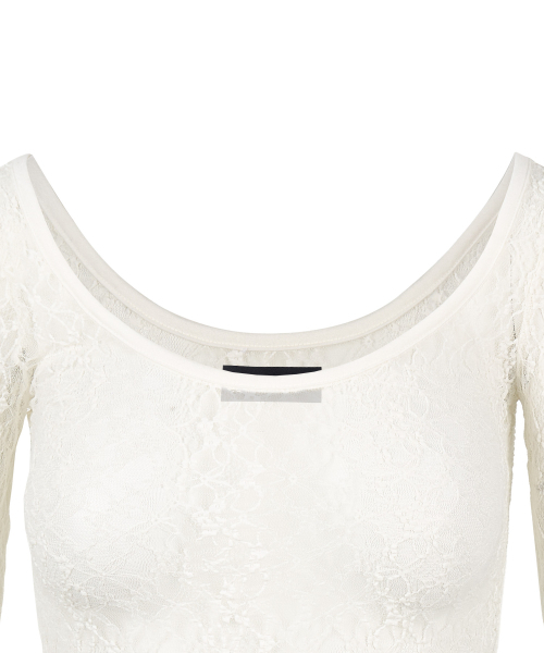 GILAARCHIVE（ギラアーカイブ）の「LAYERED LACE STRAP LONG SLEEVE_WHITE（Tシャツ/カットソー・レディース・その他・FREE）」の6枚目の写真