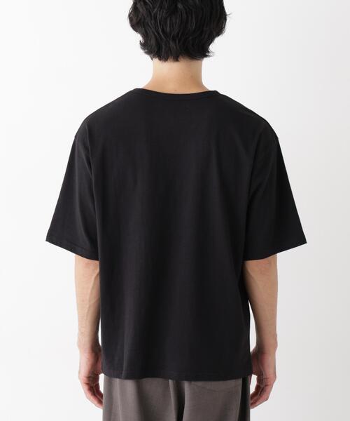 NANO universe(ナノユニバース)の「スラブワイドTシャツ 半袖(Tシャツ/カットソー・メンズ・ホワイト/ブラック・L/M)」の11枚目の写真