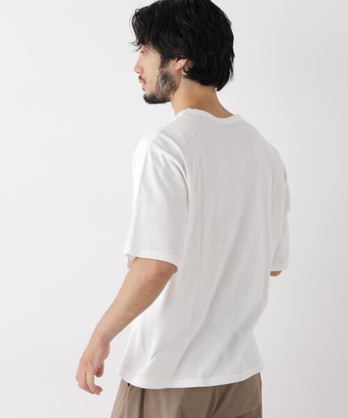 NANO universe(ナノユニバース)の「スラブワイドTシャツ 半袖(Tシャツ/カットソー・メンズ・ホワイト/ブラック・L/M)」の18枚目の写真
