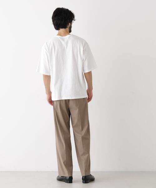 NANO universe(ナノユニバース)の「スラブワイドTシャツ 半袖(Tシャツ/カットソー・メンズ・ホワイト/ブラック・L/M)」の22枚目の写真