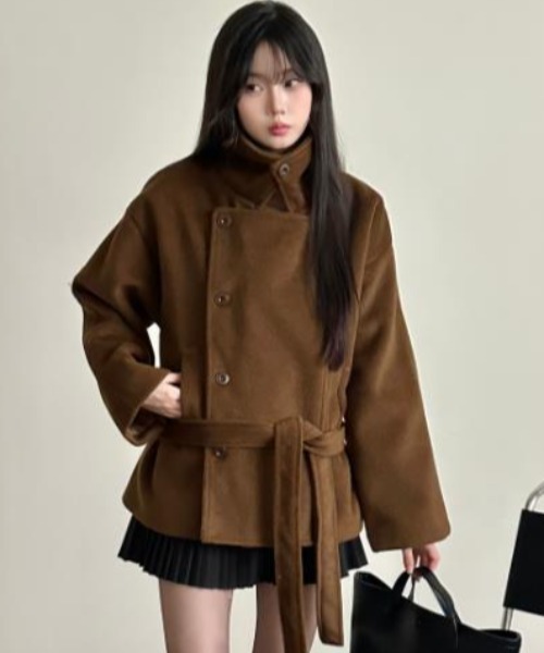 semplice（センプリチェ）の「ダッフルコート（ダッフルコート・レディース・ブラック/ブラウン・F）」の3枚目の写真