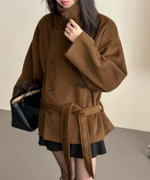 semplice（センプリチェ）の「ダッフルコート（ダッフルコート・レディース・ブラック/ブラウン・F）」の5枚目の写真