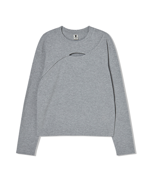 LIFE WORK(ライフワーク)の「企画) レディース) スリムリブ長袖Tシャツ(Tシャツ/カットソー・レディース・ブラック/ライトグレー・FREE)」の2枚目の写真