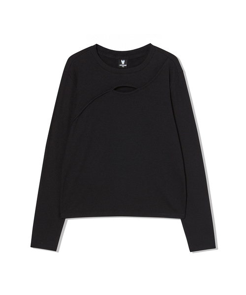 LIFE WORK(ライフワーク)の「企画) レディース) スリムリブ長袖Tシャツ(Tシャツ/カットソー・レディース・ブラック/ライトグレー・FREE)」の1枚目の写真