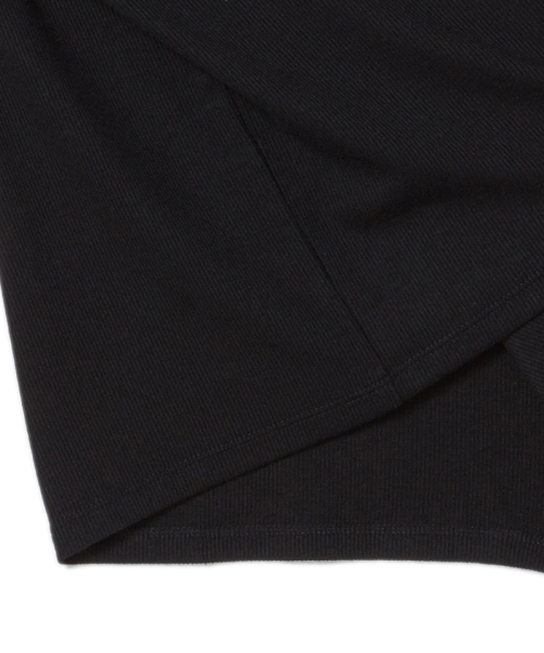 LIFE WORK(ライフワーク)の「企画) レディース) スリムリブ長袖Tシャツ(Tシャツ/カットソー・レディース・ブラック/ライトグレー・FREE)」の6枚目の写真