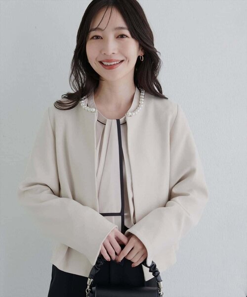 natural couture（ナチュラルクチュール）の「配色ボウタイ２WAYブラウス（シャツ/ブラウス・レディース・ネイビー/オフホワイト/ピンクベージュ/グレイッシュベージュ/その他1・FREE）」の11枚目の写真