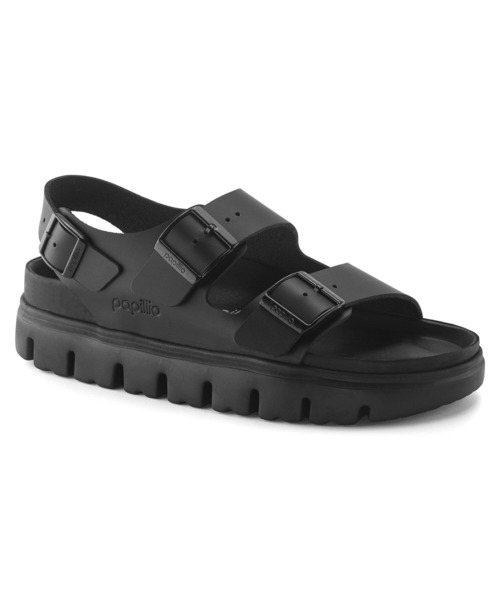 BIRKENSTOCK（ビルケンシュトック）の「【公式】ビルケンシュトック Milano Chunky Exquisite/ミラノ チャンキー EXQ ナチュラルレザー（サンダル・レディース・ブラック・23cm【ナロー幅】/22.5cm【ナロー幅】/27cm【ナロー幅】/25cm【ナロー幅】/24.5cm【ナロー幅】）」の2枚目の写真