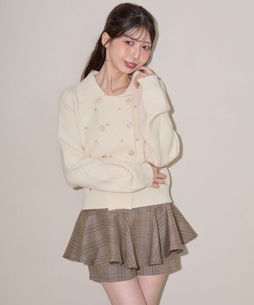 MAJESTIC LEGON(マジェスティックレゴン)の「レイヤードライクフレアショートスカパン(スカート・レディース・グレー系その他/ブラウン系その他2/ベージュ系その他2・MEDIUM)」の20枚目の写真