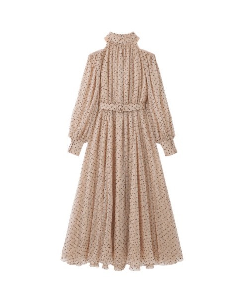 ERADIE(エラディエ)の「Open Shoulder Dot Dress オープンショルダードットドレス(ワンピース・レディース・ブラック系/モーブ系・FREE)」の20枚目の写真