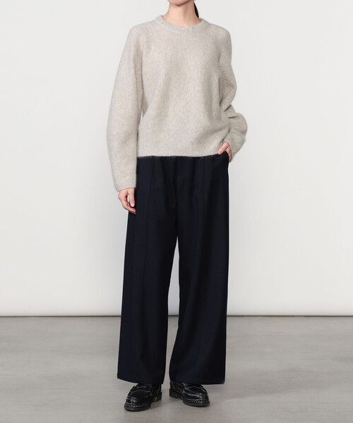 LE GLAZIK(ルグラジック)の「LE GLAZIK | ウールフランネル ワイドイージーパンツ WOMEN(その他パンツ・レディース・ダークネイビー/グレー/ブラウン・36)」の6枚目の写真