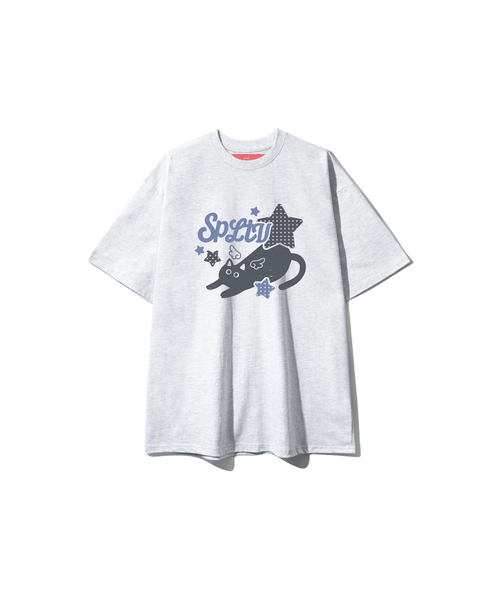 SUPERLATIVE（スーパーラティブ）の「S/P DOT CAT オーバーサイズ 半袖 (GOS2-5SP180)（Tシャツ/カットソー・レディース・ホワイト/ライトグレー/ブラック/ネイビー・MEDIUM/LARGE/X-LARGE）」の3枚目の写真