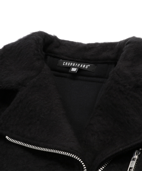 CHUBBYGANG（チャビーギャング）の「ロングライダースコート（ブルゾン・キッズ・ブラック・140/110/130/160/100/120/150）」の3枚目の写真