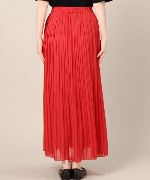 BEAUTY&YOUTH UNITED ARROWS(ビューティーアンドユースユナイテッドアローズ)の「BY ジョーゼットプリーツマキシスカート◆(スカート・レディース・ブラック/ナチュラル/レッド・FREE)」の10枚目の写真