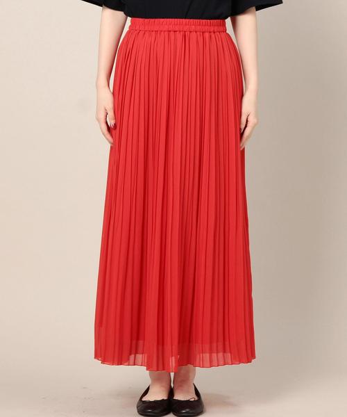 BEAUTY&YOUTH UNITED ARROWS(ビューティーアンドユースユナイテッドアローズ)の「BY ジョーゼットプリーツマキシスカート◆(スカート・レディース・ブラック/ナチュラル/レッド・FREE)」の11枚目の写真