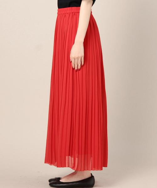 BEAUTY&YOUTH UNITED ARROWS(ビューティーアンドユースユナイテッドアローズ)の「BY ジョーゼットプリーツマキシスカート◆(スカート・レディース・ブラック/ナチュラル/レッド・FREE)」の12枚目の写真