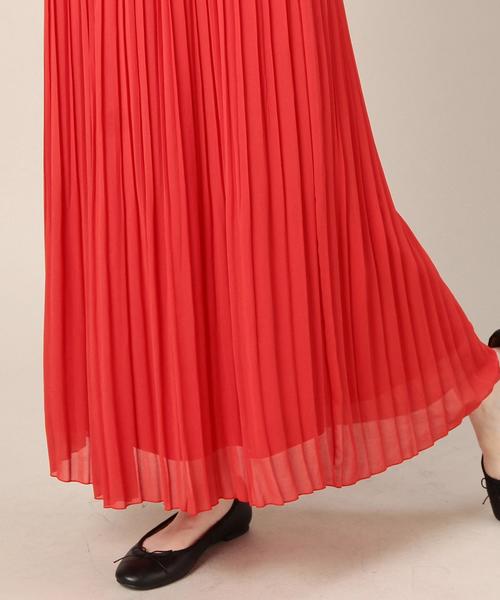 BEAUTY&YOUTH UNITED ARROWS(ビューティーアンドユースユナイテッドアローズ)の「BY ジョーゼットプリーツマキシスカート◆(スカート・レディース・ブラック/ナチュラル/レッド・FREE)」の4枚目の写真