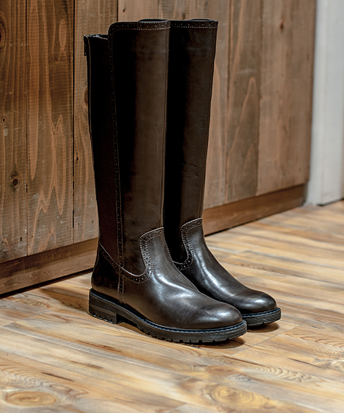 TRIVICT（トリビクト）の「TRIVICT トリビクト バックストレッチロングジョッキーブーツ（ブーツ・レディース・ダークブラウン/ブラック/カーキ・38/37/36/35）」の5枚目の写真