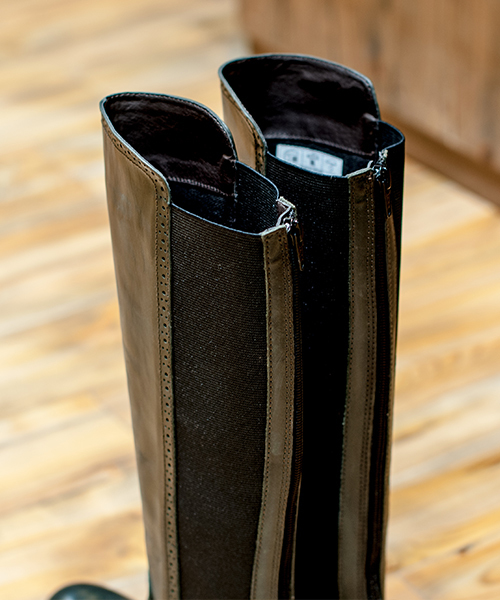 TRIVICT（トリビクト）の「TRIVICT トリビクト バックストレッチロングジョッキーブーツ（ブーツ・レディース・ダークブラウン/ブラック/カーキ・38/37/36/35）」の13枚目の写真