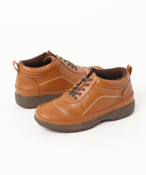 One Mile（ワンマイル）の「防水レースアップコンフォートシューズ (OM-357)（スニーカー・レディース・ブラウン/ブラック/カーキ/キャメル・22.5cm/23.5cm/23.0cm/24.0cm/24.5cm）」の4枚目の写真