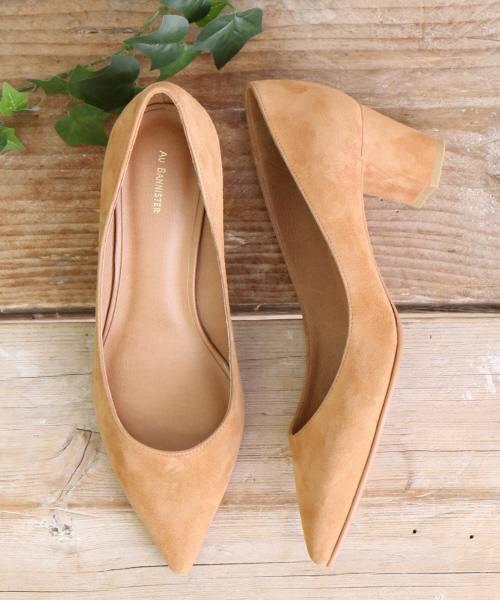 Au BANNISTER(オゥバニスター)の「ブロックヒールパンプス(パンプス・レディース・ブラック/キャメル/ブルー/ピンク/ライトグレー・35/36/37/38/39)」の5枚目の写真