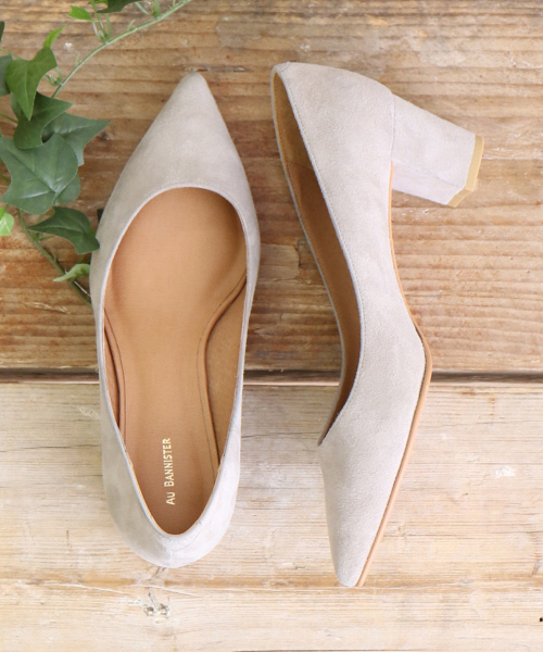 Au BANNISTER(オゥバニスター)の「ブロックヒールパンプス(パンプス・レディース・ブラック/キャメル/ブルー/ピンク/ライトグレー・35/36/37/38/39)」の3枚目の写真