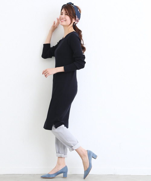 Au BANNISTER(オゥバニスター)の「ブロックヒールパンプス(パンプス・レディース・ブラック/キャメル/ブルー/ピンク/ライトグレー・35/36/37/38/39)」の16枚目の写真