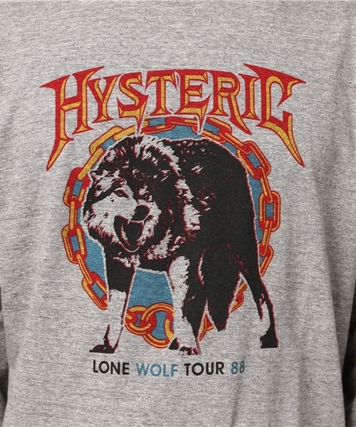 HYSTERIC GLAMOUR（ヒステリックグラマー）の「LONE WOLF pt リブ付T-SH（Tシャツ/カットソー・メンズ・トップグレー/ホワイト/ブラック・X-SMALL/LARGE/SMALL/MEDIUM）」の8枚目の写真