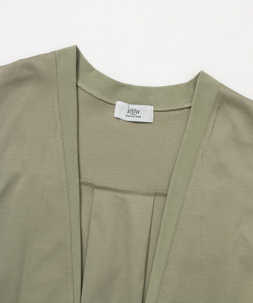 WORK NOT WORK URBAN RESEARCH（ワークノットワークアーバンリサーチ）の「WORK NOT WORK　シルケットスムースガウンカーディガン（カーディガン/ボレロ・レディース・ブルー/ベージュ系その他/カーキ・FREE）」の17枚目の写真