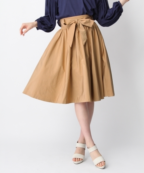 Andemiu(アンデミュウ)の「【BAILA4月号掲載】【脚長MAKE】STYLEセレクトフレアスカート754386(スカート・レディース・ピンク/ネイビー/ベージュ/イエロー/ブルー・MEDIUM/SMALL/M size/2(M)/S size/1(S))」の1枚目の写真