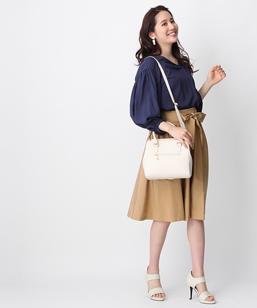 Andemiu(アンデミュウ)の「【BAILA4月号掲載】【脚長MAKE】STYLEセレクトフレアスカート754386(スカート・レディース・ピンク/ネイビー/ベージュ/イエロー/ブルー・MEDIUM/SMALL/M size/2(M)/S size/1(S))」の13枚目の写真