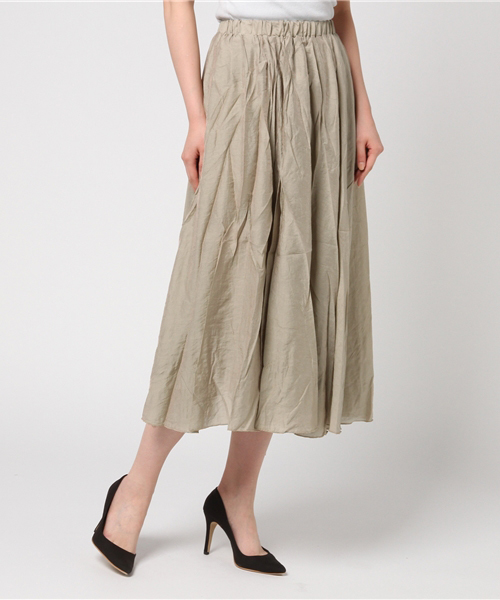 Re:EDIT（リエディ）の「[秋口まで使える新色がDEBUT]レギュラーヘムロングスカートボトムス/スカート/膝丈・ミモレ丈（51～65cm）[リエディ]（スカート・レディース・ピンク/グリーン/ブラック/カーキ/ベージュ/ネイビー/ブルー/ブルーグリーン/モカ/パープル・MEDIUM）」の20枚目の写真