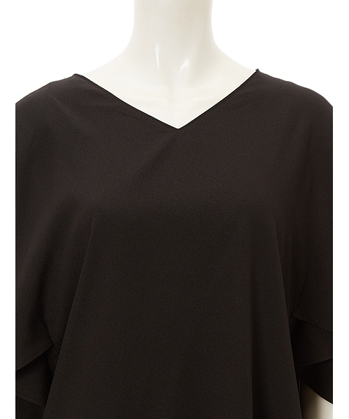 Color（カラー）の「Vネックフリルブラウス（シャツ/ブラウス・レディース・ホワイト/スモークピンク/ブラック・MEDIUM）」の7枚目の写真