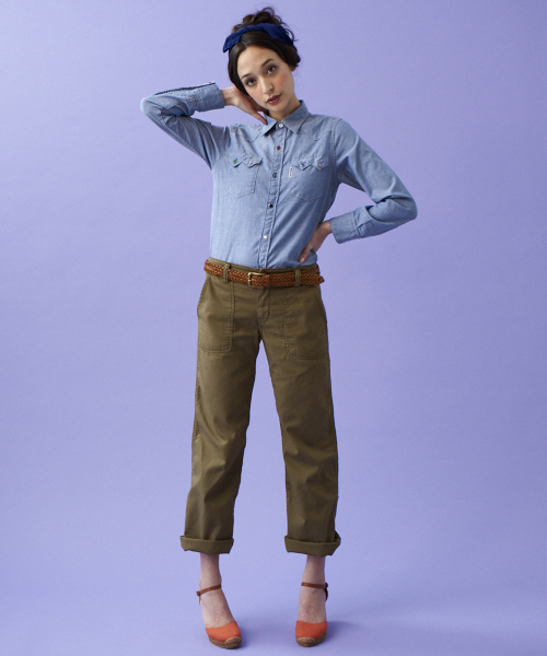 BLUE BLUE（ブルーブルー）の「◎[聖林公司：ブルーブルー]EX BLUE BLUE CHAMB WES シャツ（シャツ/ブラウス・レディース・ライトブルー・FREE）」の8枚目の写真