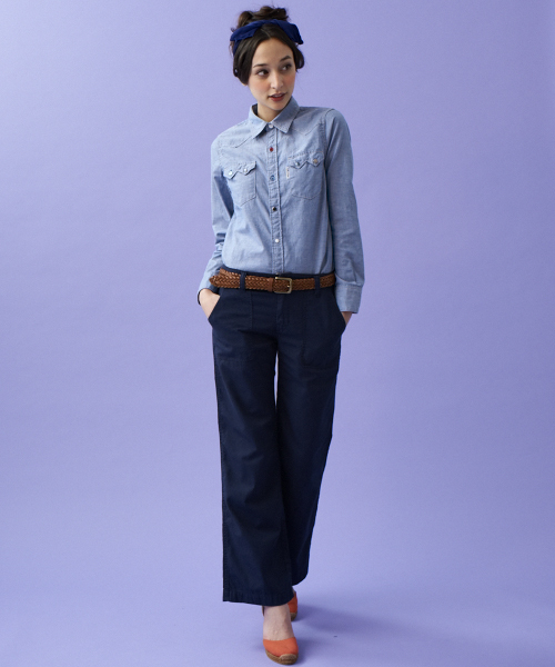 BLUE BLUE（ブルーブルー）の「◎[聖林公司：ブルーブルー]EX BLUE BLUE CHAMB WES シャツ（シャツ/ブラウス・レディース・ライトブルー・FREE）」の9枚目の写真