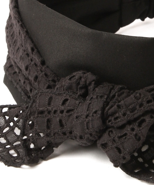 studio CLIP（スタディオクリップ）の「2WAYレースヘアバンド（ヘアバンド・レディース・ブラック/ベージュ/ブラウン・FREE）」の6枚目の写真