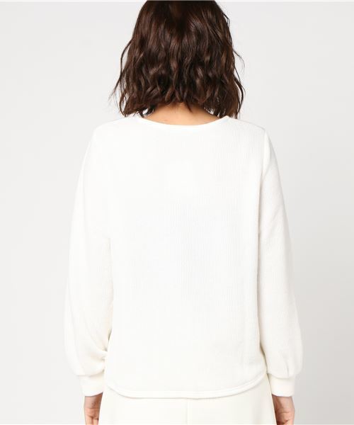 Honeys(ハニーズ)の「ボリューム袖プルオーバー(Tシャツ/カットソー・レディース・オフホワイト/ブラック/杢グレー/ピンク/ブルー・L/M)」の10枚目の写真