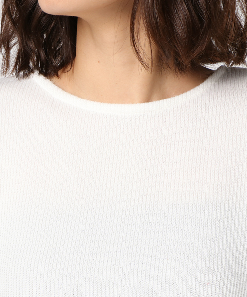 Honeys(ハニーズ)の「ボリューム袖プルオーバー(Tシャツ/カットソー・レディース・オフホワイト/ブラック/杢グレー/ピンク/ブルー・L/M)」の9枚目の写真