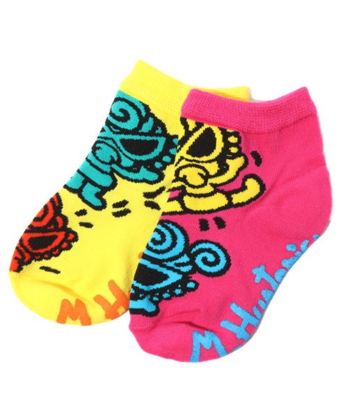 HYSTERIC MINI（ヒステリックミニ）の「Graffiti Pop Mini ソックス（ソックス/靴下・キッズ・ブラック/グリーン/ピンク・13/16/19/22）」の3枚目の写真