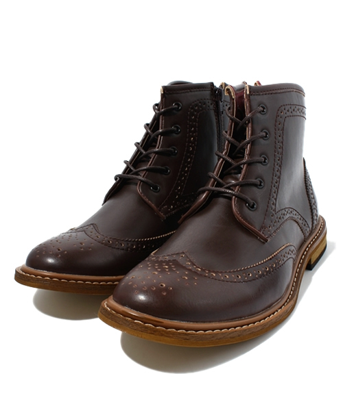 UNION STATION（ユニオンステーション）の「ウィングチップブーツ（ブーツ・メンズ・ブラック/ダークブラウン/キャメル・MEDIUM/LARGE）」の3枚目の写真